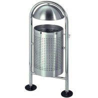 Round perforated basket on 2 feet with a 30-litre lid