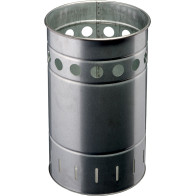 Urban round bin 35 litres in galvanised steel