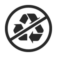 Piktogrammaufkleber NICHT RECYCLIERBAR schwarz