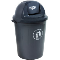 80-litre grey bin with flap