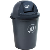 80-litre grey bin with flap