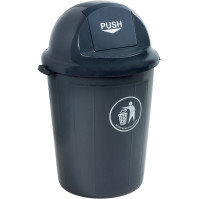80-litre grey bin with flap