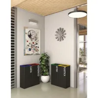 42-liter black metal container