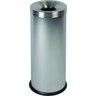Fire-resistant bin 30 litres brushed stainless steel