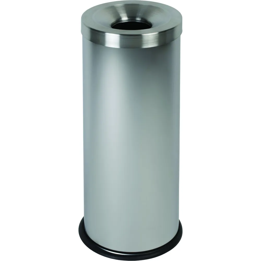 Fire-resistant bin 30 litres brushed stainless steel