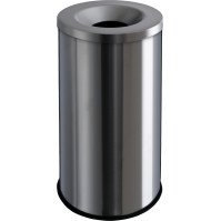 Fireproof Bin 90L Brushed Stainless Steel - Guaranteed Resistance