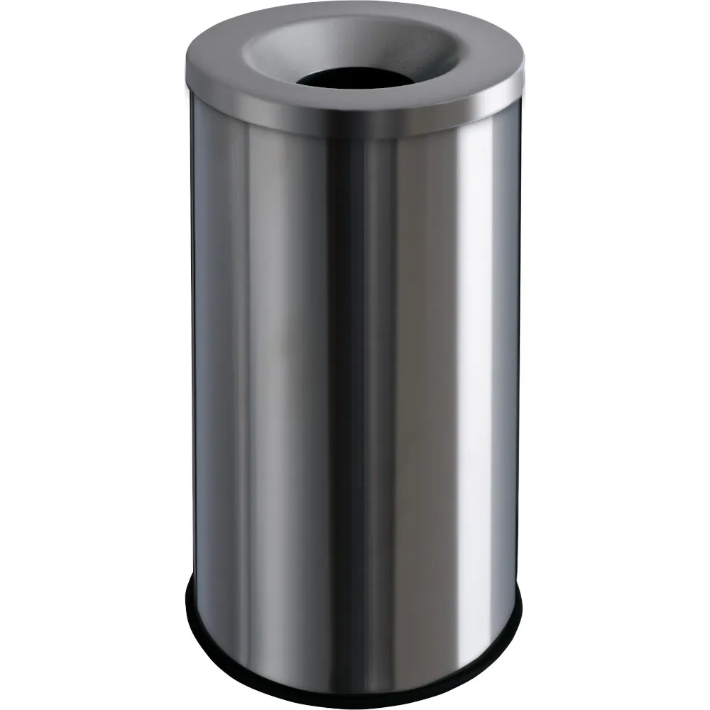 Fireproof Bin 90L Brushed Stainless Steel - Guaranteed Resistance
