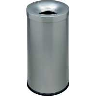 Feuerfester Papierkorb Farbe 50 Liter Silber