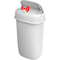 White wall-mounted automatic trash can intelligent hygiene