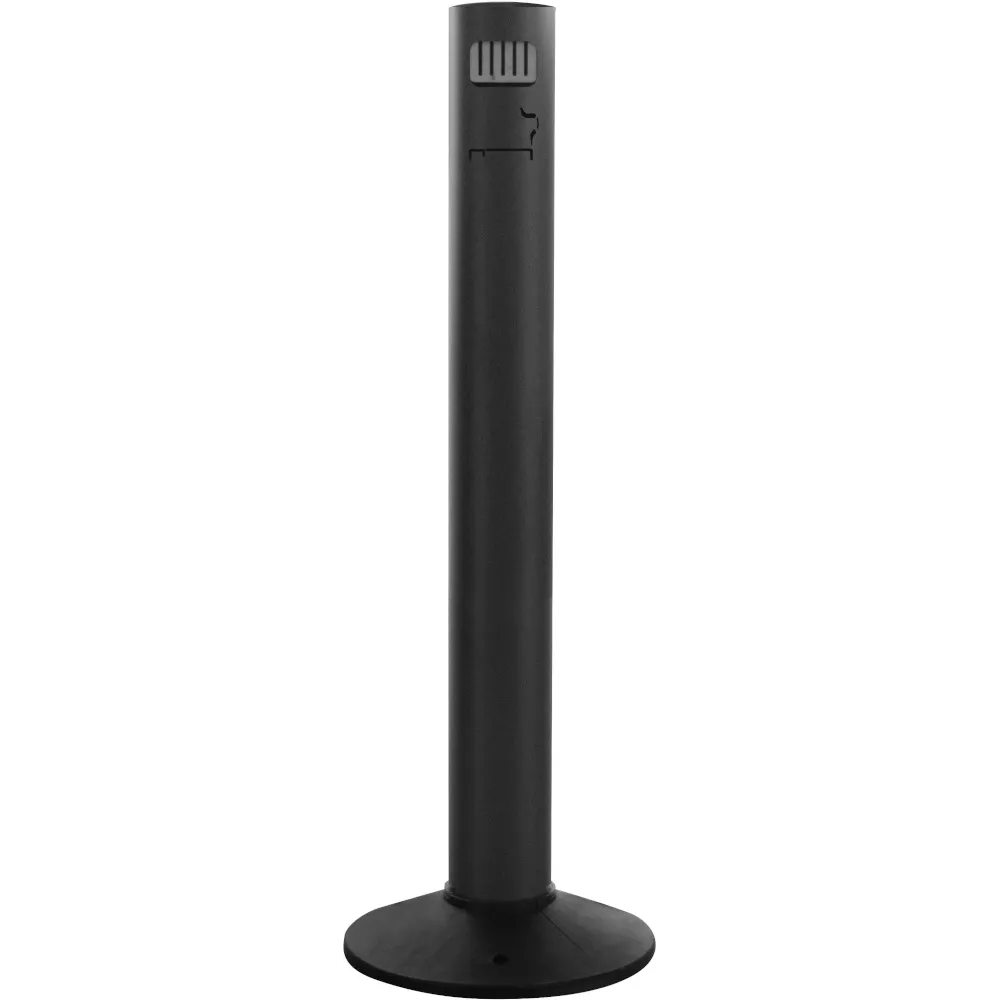 Aschenbechersäule mit Frontöffnung schwarz