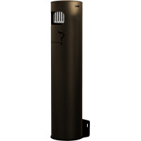 Wall-mounted corten ashtray with front opening