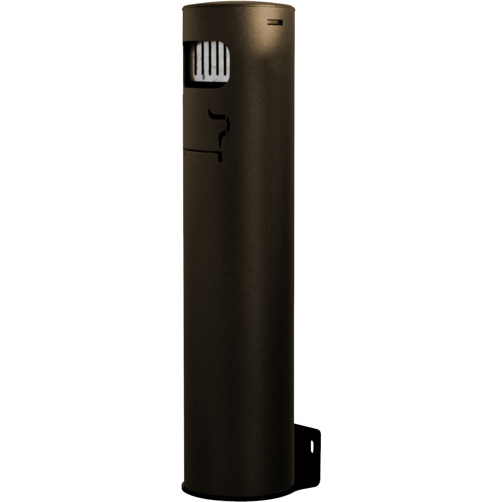 Wall-mounted corten ashtray with front opening