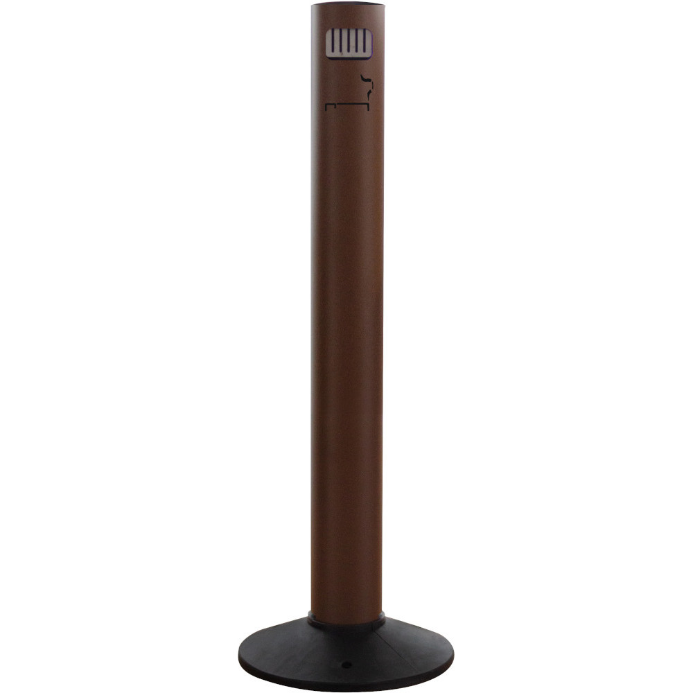 Corten column ashtray with front opening