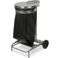Mobiler Müllsackhalter aus Edelstahl 110 Liter