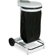 Mobile steel bin bag holder, 110 litres