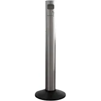 Aluminum column ashtray with front opening