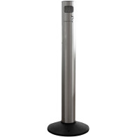 Aluminum column ashtray with front opening