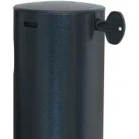 Aluminum column ashtray with front opening