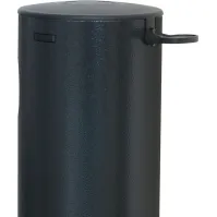 Aluminum column ashtray with front opening