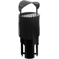 Park trash can with ashtray