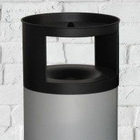 Fireproof 75-litre sand ashtray with removable lid basket