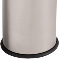 Glänzender Edelstahlkorb mit Aschenbecher, 15 Liter