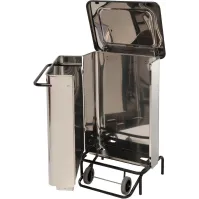 HACCP stainless steel container with pedal and front door 70 litres