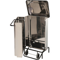 HACCP stainless steel container with pedal and front door 70 litres