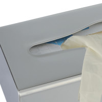 Handschuh- oder Taschentuchspender aus Edelstahl
