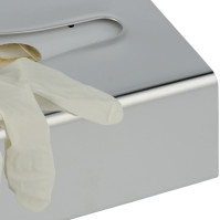 Handschuh- oder Taschentuchspender aus Edelstahl
