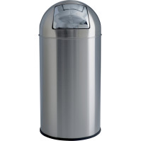 Brushed stainless steel dome bin 40 litres