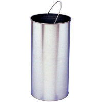 Schwarzer Stahldom-Mülleimer mit Edelstahlkopf 40 Liter