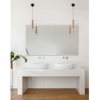 Horizontal rectangular mirror