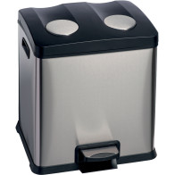 Pedal-Mülleimer mit Mülltrennung 2x12 Liter