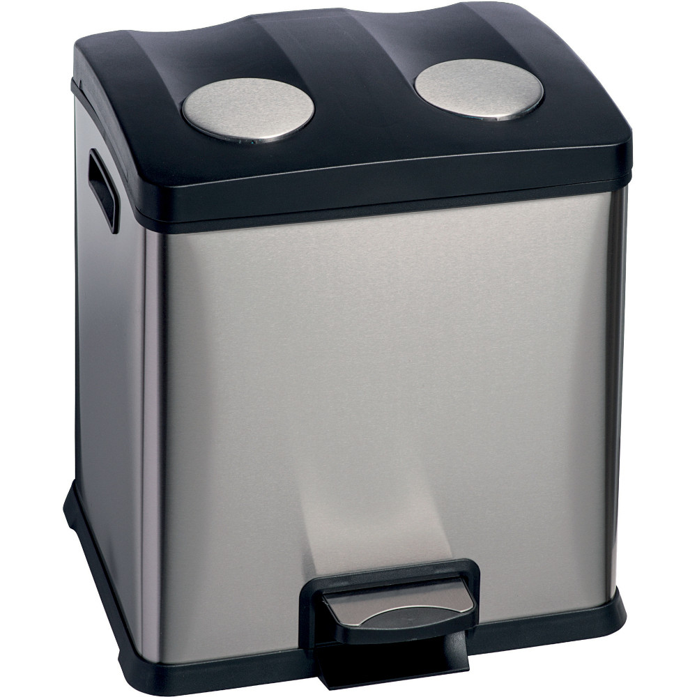 Pedal-Mülleimer mit Mülltrennung 2x12 Liter Pedal-Mülleimer mit Mülltrennung 2x12 Liter