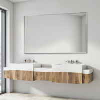 Custom-made rectangular mirror frame