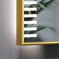 Magnificent mirror with piano key LED line