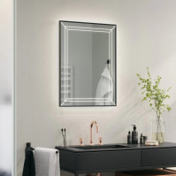 Bathroom with two LED mirrors