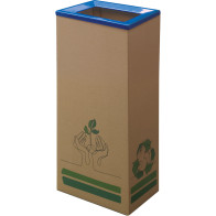 42L Cardboard Bin with Eco-Friendly Blue Lid