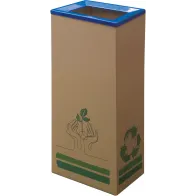 42L Cardboard Bin with Eco-Friendly Blue Lid