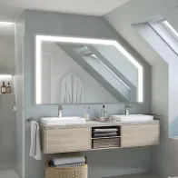 Custom bright attic mirror