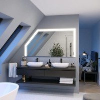 Custom attic LED mirror