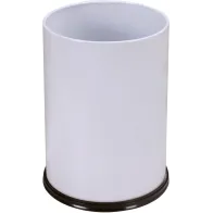 Weißer Papierkorb 12L 
klassisches Design 
elegant 
praktisch