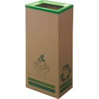 60L Cardboard Bin with Eco-Friendly Green Lid