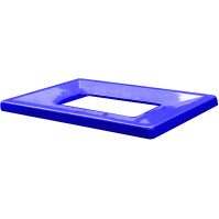 Durable blue metal frame for eco-friendly trash bin