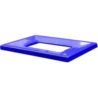 Durable blue metal frame for eco-friendly trash bin