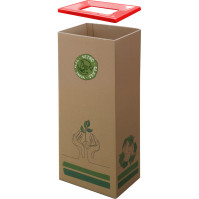 Umweltfreundlicher roter Metallrahmen für 60L-Mülleimer