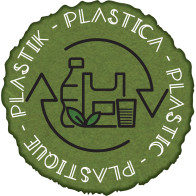 Multilingual plastic sticker for ecological sorting