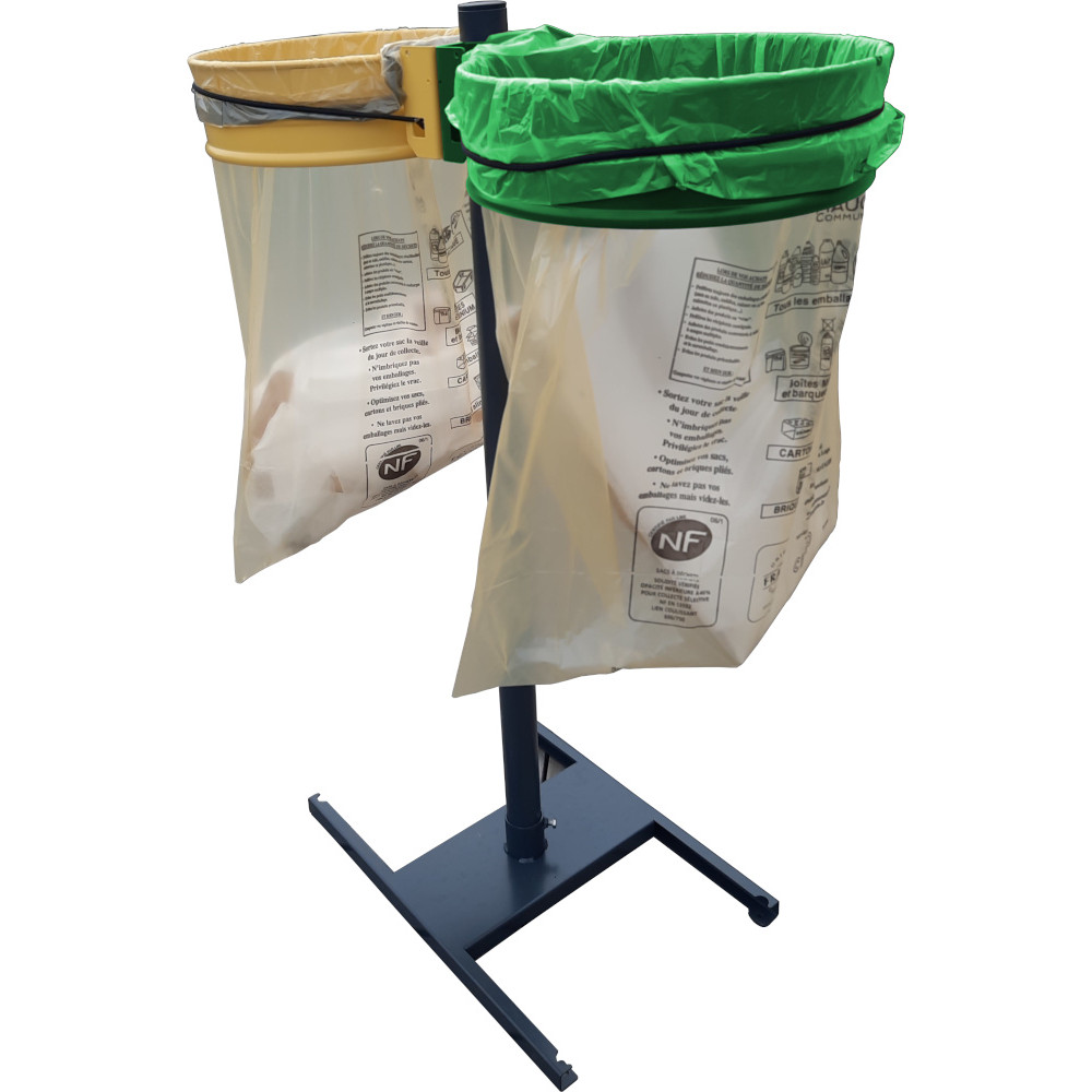 Dual-stream trash bag holder Dual-stream trash bag holder