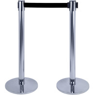 Elegant black stainless steel bollards